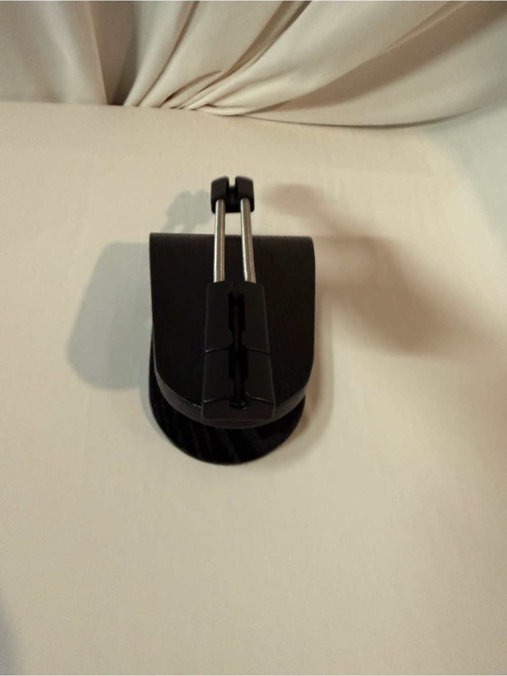 IKEA Black and Silver Mouse Holder / Cable Clip